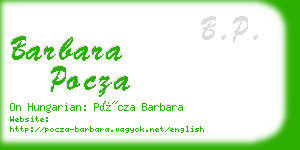 barbara pocza business card